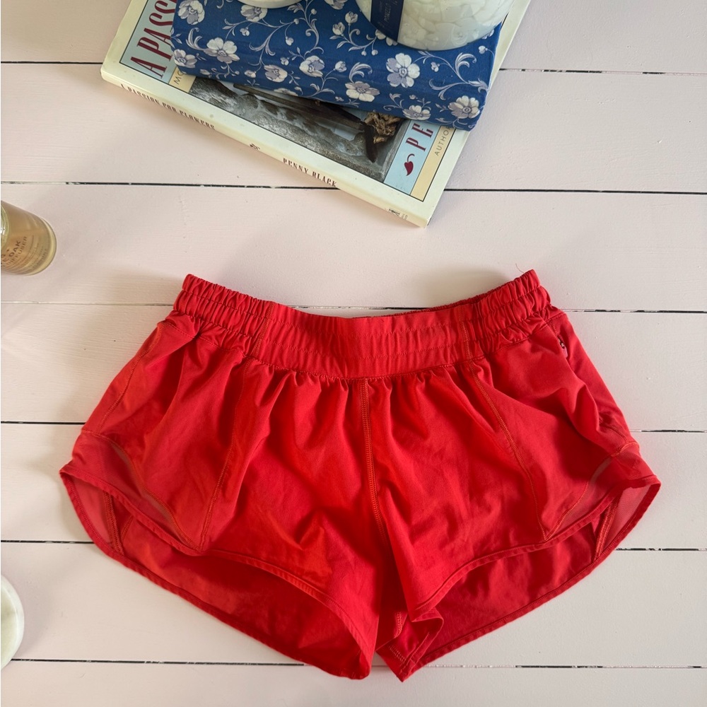 Lululemon Athletica Red Athletic Shorts Lightweight Elastic Waist